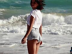petite ukrainian milf models ariel and sofi ka strip outside