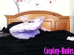 Sexy Cosplay Girl Strips and Fucks Hard