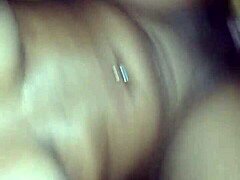Black teen strokes herself in close-up POV