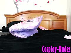 Sexy Cosplay Girl Strips and Fucks Hard