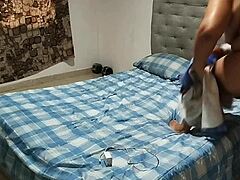 Chubby latina masturbates in bathroom with squirting finish