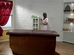 Tiffany Tyler Fucked Hard by Lesbian Masseuse