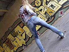Violeta's Public Puddle Display in Outdoor Solo Scene