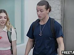 Innocent step-siblings tricked into raw foursome beach fuck