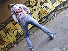 Violeta's Public Puddle Display in Outdoor Solo Scene