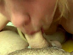 Skinny babe’s sloppy deep throat with gagging at home