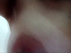 Latina’s big natural tits bouncing close-up