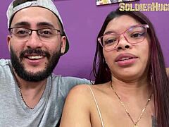 Specific Latina Teen's Deepthroat Debut Blowjob In Studio