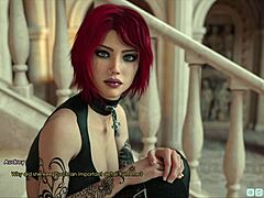 lust academy babe flaunts curvy chest for tease