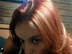 Gostosa Redhead Babe’s First Wet Blowjob in Bedroom