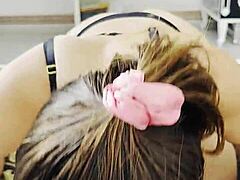 teasing blowjob with sloppy rimming action