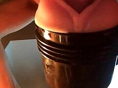 fleshlight pounding hard in raw amateur action