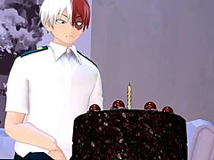 my wild todoroki birthday threesome hentai fun