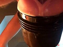 fleshlight pounding hard in raw amateur action
