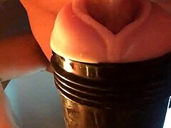 fleshlight pounding hard in raw amateur action