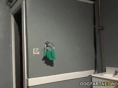 Lisa Tiffian Sucks White Cock at Glory Hole