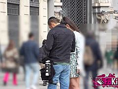 Hot Spanish Nuria Picks Up Guys for Street Fuck