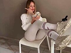 Young blonde’s perfect ass fucks lover