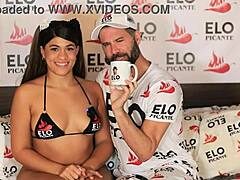 Simone Ryder takes on spicy room challenges