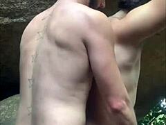 Devouring a stranger jerking off on the trail.
