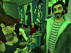 filming pov sex with a goth chick at a wild party - sims 4 porn video