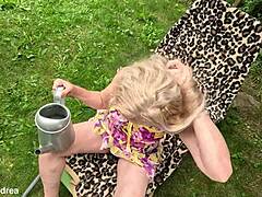 seduced to orgasm with a watering can