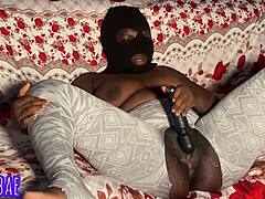 Aqua Ebony Squirting Hard With Toys in Homemade Clip