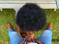 man, i got into debt4k mess but this hard ebony cock outdoors saved me