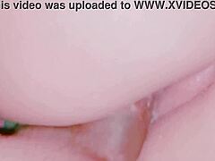 See this adorable slut with a wet pink pussy in action
