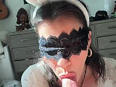 cute bunny girl sucks my cock and begs for a banging