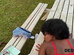 man, i got into debt4k mess but this hard ebony cock outdoors saved me