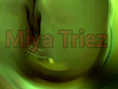 Miya Triez Teases with Slow Strip for Wild Action