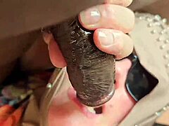 Fat BBW delivers epic blowjob and creampie with black cock