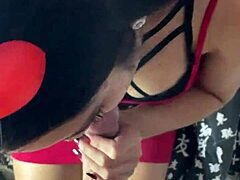 My submissive devil Debora Prado smokes before pleasing me.