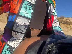 Quick pounding with ebony college babe before class starts