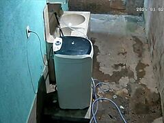 hidden camera catches stepmom shaving while stepson watches