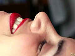 Close-Up View of a Full Mouthful