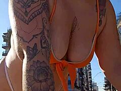 I recorded a hot solo video for my lover at the beach today 😉