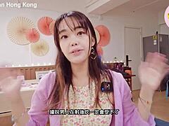 Wow, Macy Chan in Wild Hong Kong AV! Naughty Cantonese Action with Soul-Draining Blows and Swallowing!