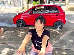 colombian babe has anal sex with stranger in public park