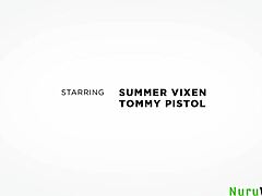 Slutty blonde Summer Vixen sucks huge dick during nuru massage 😜