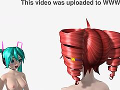 Wow, Hatsune Miku, Teto, and Neru fully nude!