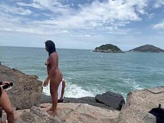 Wow, Public Sex Scandal! Young Group Strips Naked on Beach for Wild Action!