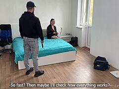 Busty Horny Milf Offers Repairman Intimate Doggystyle Action! Wow, What a Ride!
