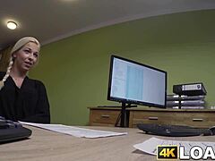 Blonde beauty trades missionary drilling for quick cash. What's her secret deal?