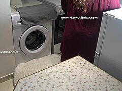dude, this silly maid got stuck in the washing machine again