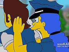 I can’t believe it, Police Marge tried arresting Snake but he fucked her hard!