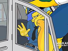I can’t believe it, Police Marge tried arresting Snake but he fucked her hard!