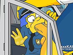 I can’t believe it, Police Marge tried arresting Snake but he fucked her hard!