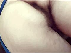 My hairy pussy fits my flower just right with every juicy detail.